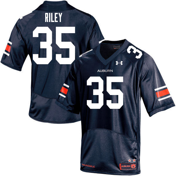 Men #35 Cam Riley Auburn Tigers College Football Jerseys Sale-Navy